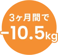 3ヶ月間で-10.5kg
