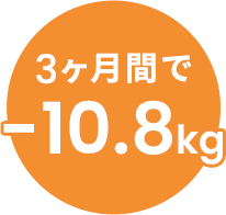 3ヶ月間で-10.8kg