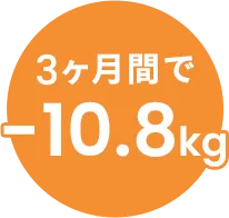 3ヶ月間で-10.8kg
