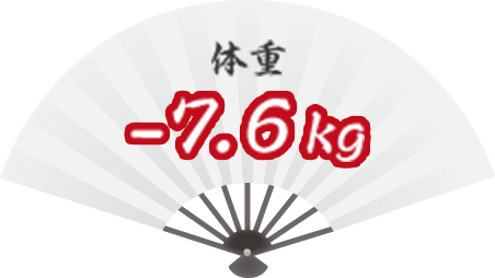 体重 -7.6kg