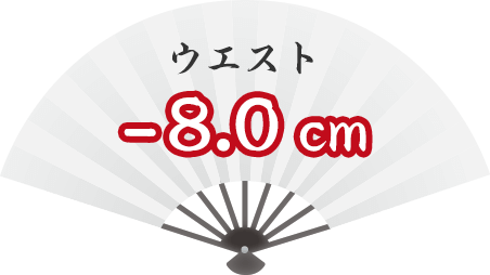 ウエスト -8.0cm