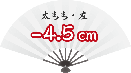 太もも・左 -4.5cm