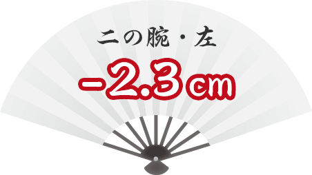 二の腕・左 -2.3cm